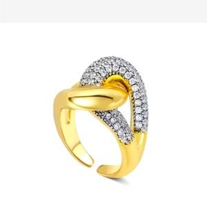 18k gold plated knot Ring